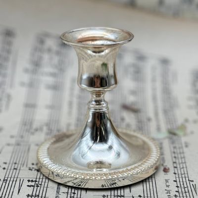 Подсвечник на одну свечу 8 см серебрение