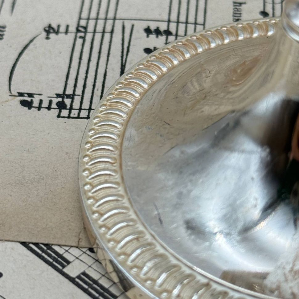 Подсвечник на одну свечу 8 см серебрение