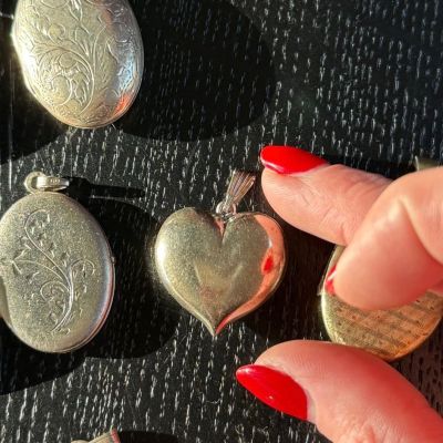 Кулон Сердце 3,5 см серебро