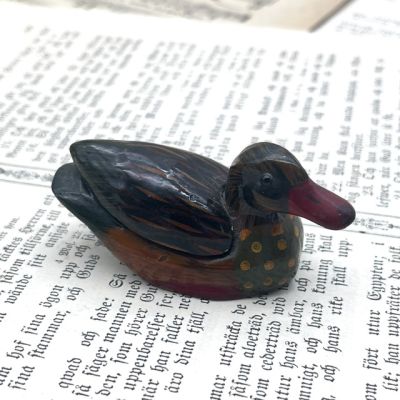 Статуэтка Утка 8 см дерево лак ручная работа