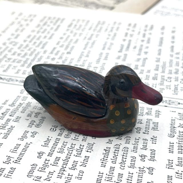 Статуэтка Утка 8 см дерево лак ручная работа