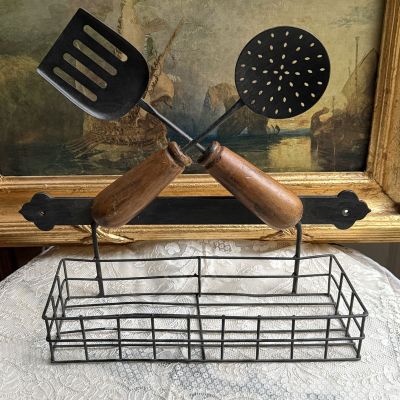 Полка настенная Кухня 35 см дерево металл 