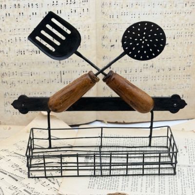 Полка настенная Кухня 35 см дерево металл 