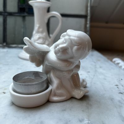 Подсвечник Ангелок 10 см фарфор