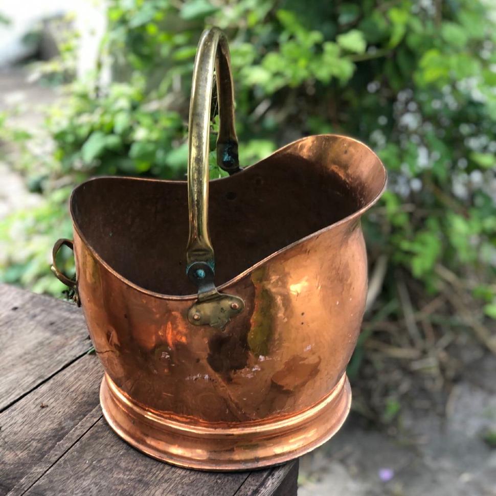 Зольник 30 см медь латунь