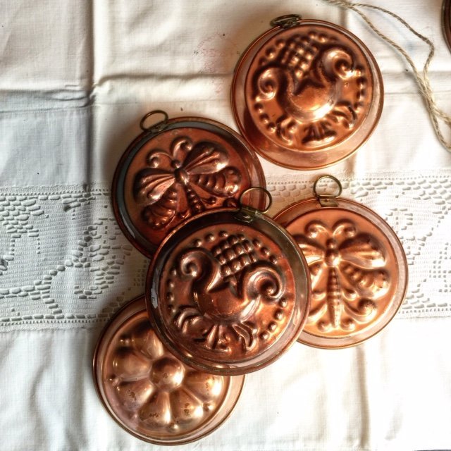 Форма для печенья Ваза с фруктами медь