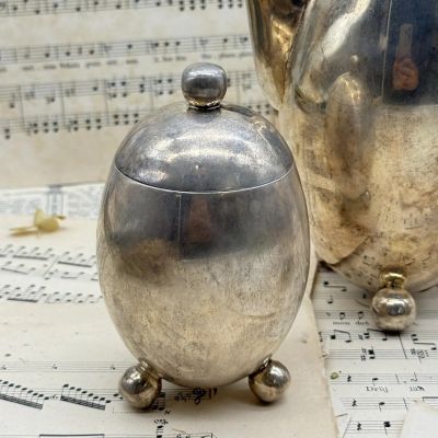 Кофейник сахарница молочник набор 3 предмета Франция серебрение 
