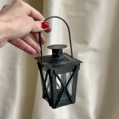 Подсвечник фонарь 12 см металл