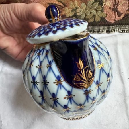Молочник 350 мл ЛФЗ Кобальтовая сетка