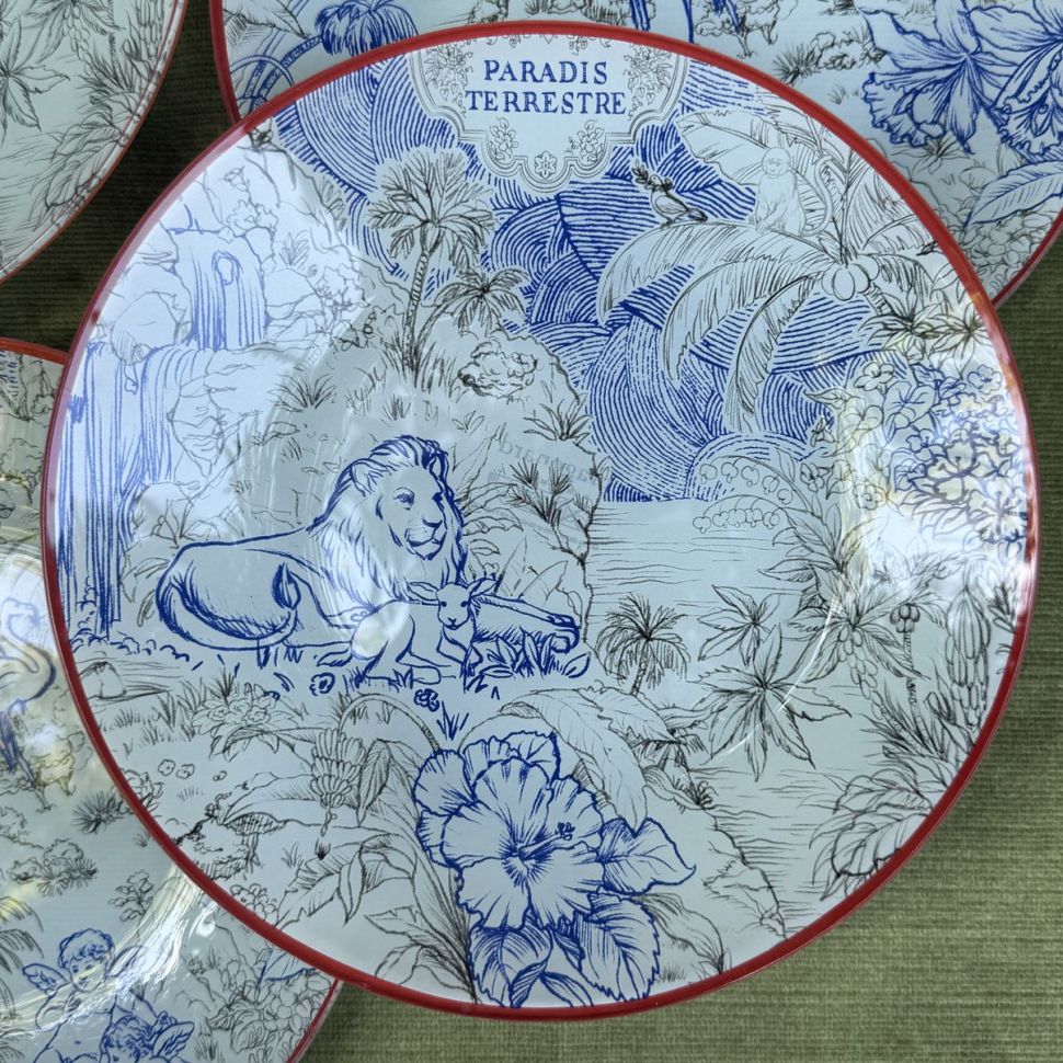 Тарелка Fragonard Parfumeur Paradis Terrestre 22 см стекло Франция