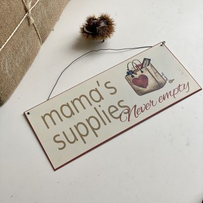 Табличка жестяная Mamas supplies never empty