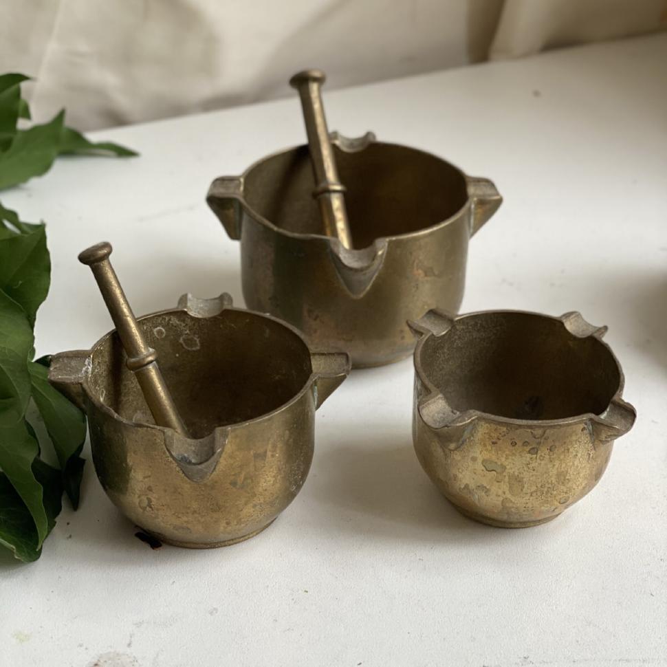 Ступка набор 3 штуки и 2 пестика