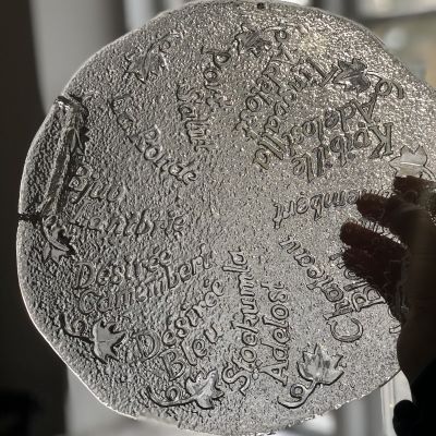 Блюдо сервировочное поднос 28,5 см хрусталь