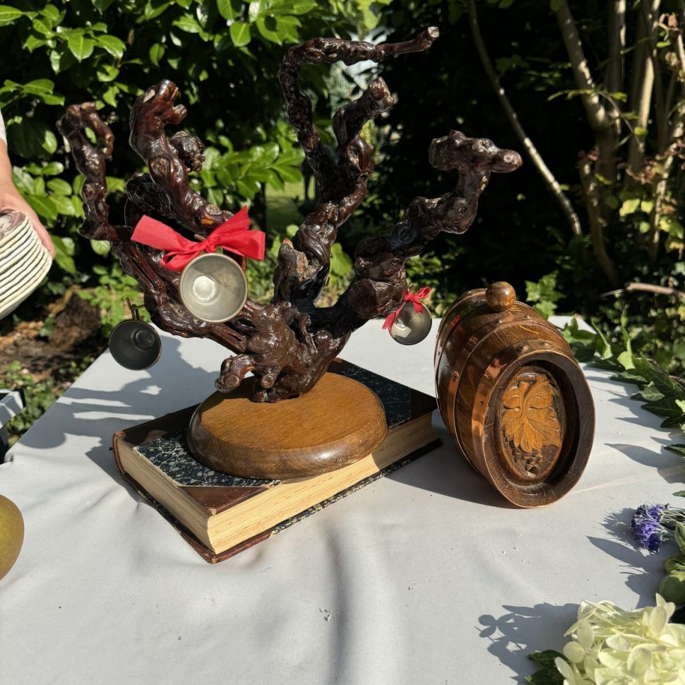 Подставка для кружек и бочонок лоза ручная работа Франция