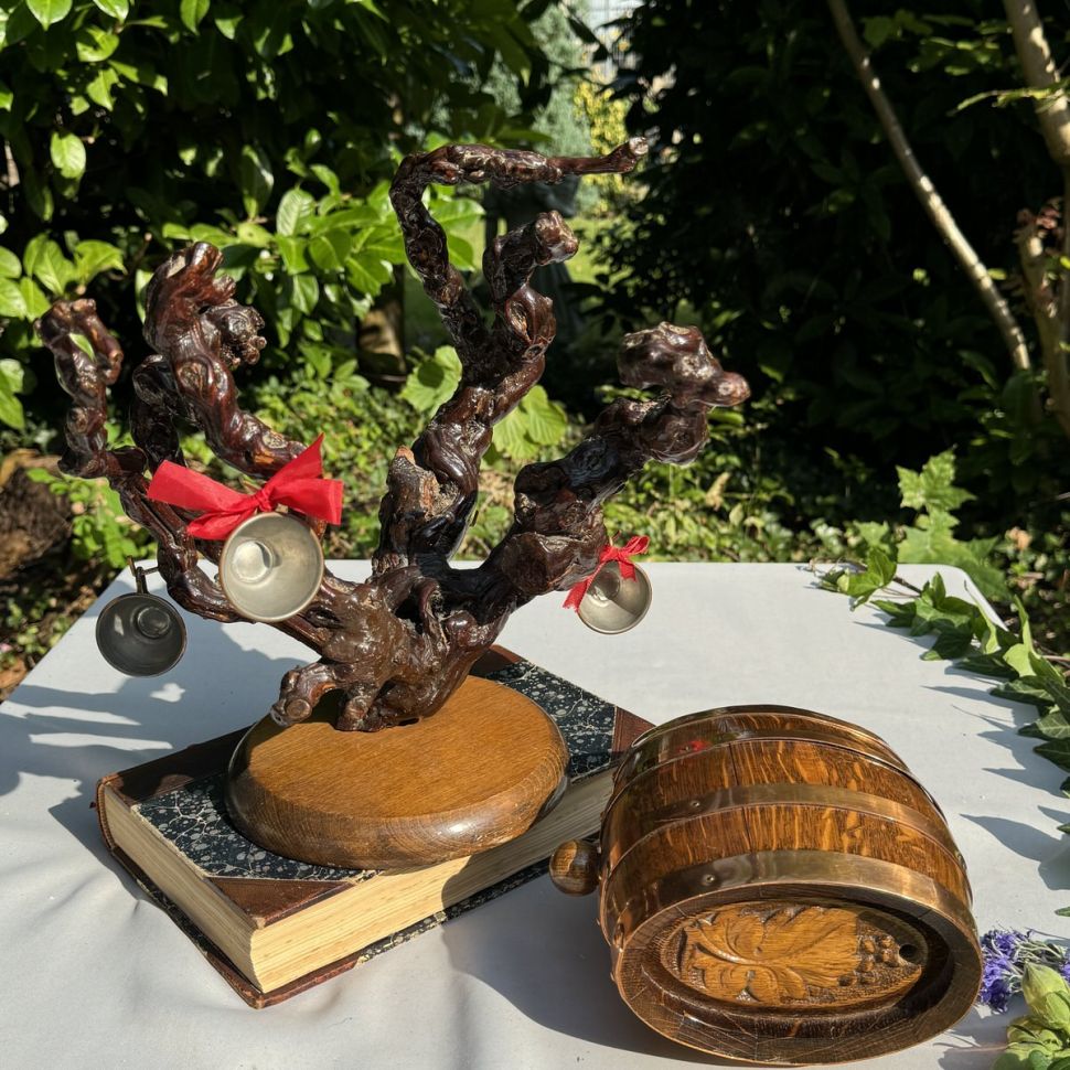 Подставка для кружек и бочонок лоза ручная работа Франция