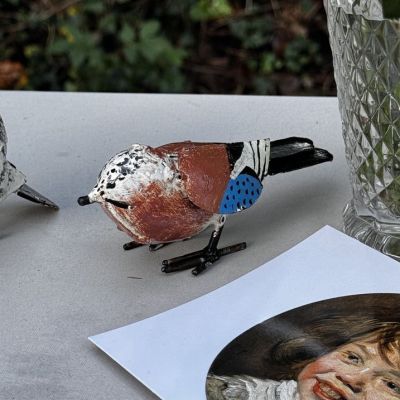 Статуэтка Синица 11 см ручная ковка