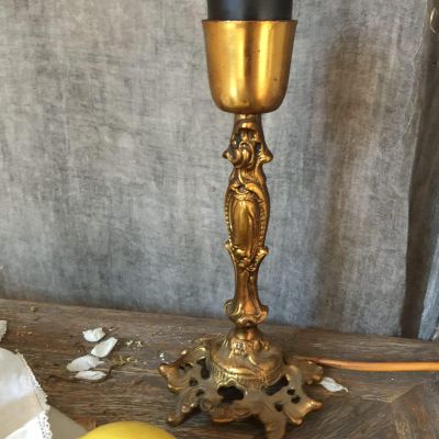 Лампа электрическая настольная 773 латунь