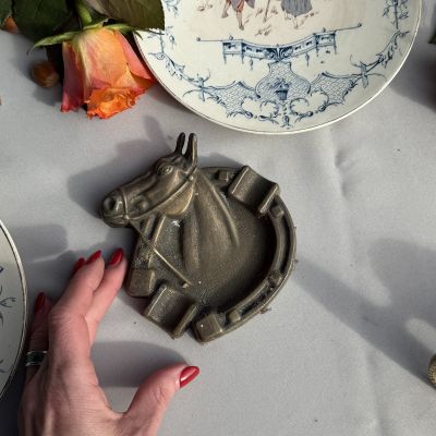 Пепельница Подкова 13 см латунь