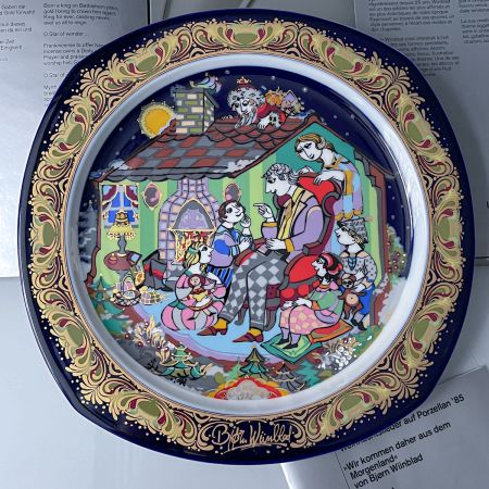 Тарелка Rosenthal Рождественские песни 28 см фарфор Германия 1992 г.  