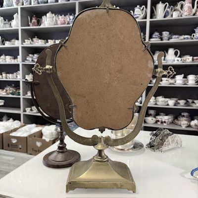 Зеркало настольное в стиле Классицизма 51х39 см латунь Франция