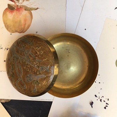 Шкатулка латунная Птичка