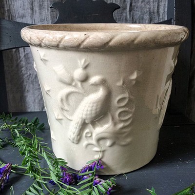 Кашпо керамика Большое с Фазаном