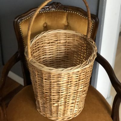 Корзина высокая 33 см с деревянным дном