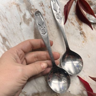 Ложка детская Собака 16 см сталь