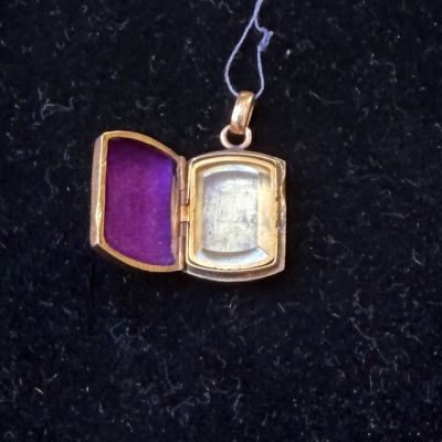 Кулон открывающийся 2,5 см серебро позолота