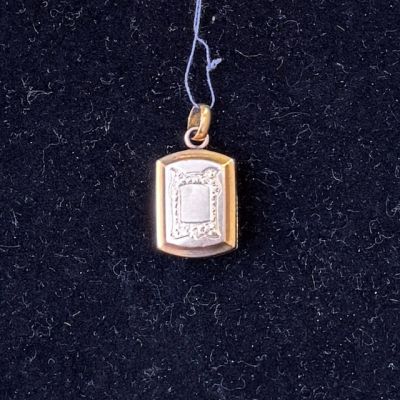 Кулон открывающийся 2,5 см серебро позолота