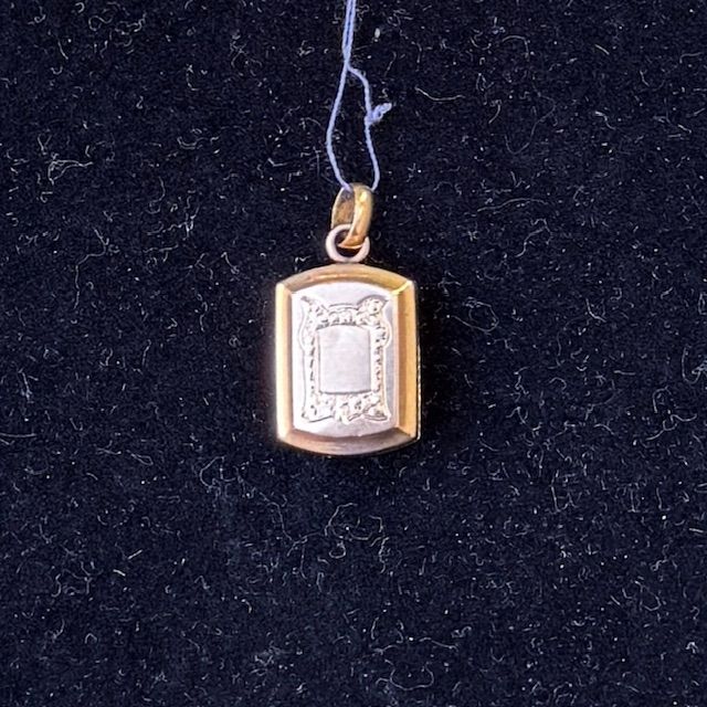 Кулон открывающийся 2,5 см серебро позолота