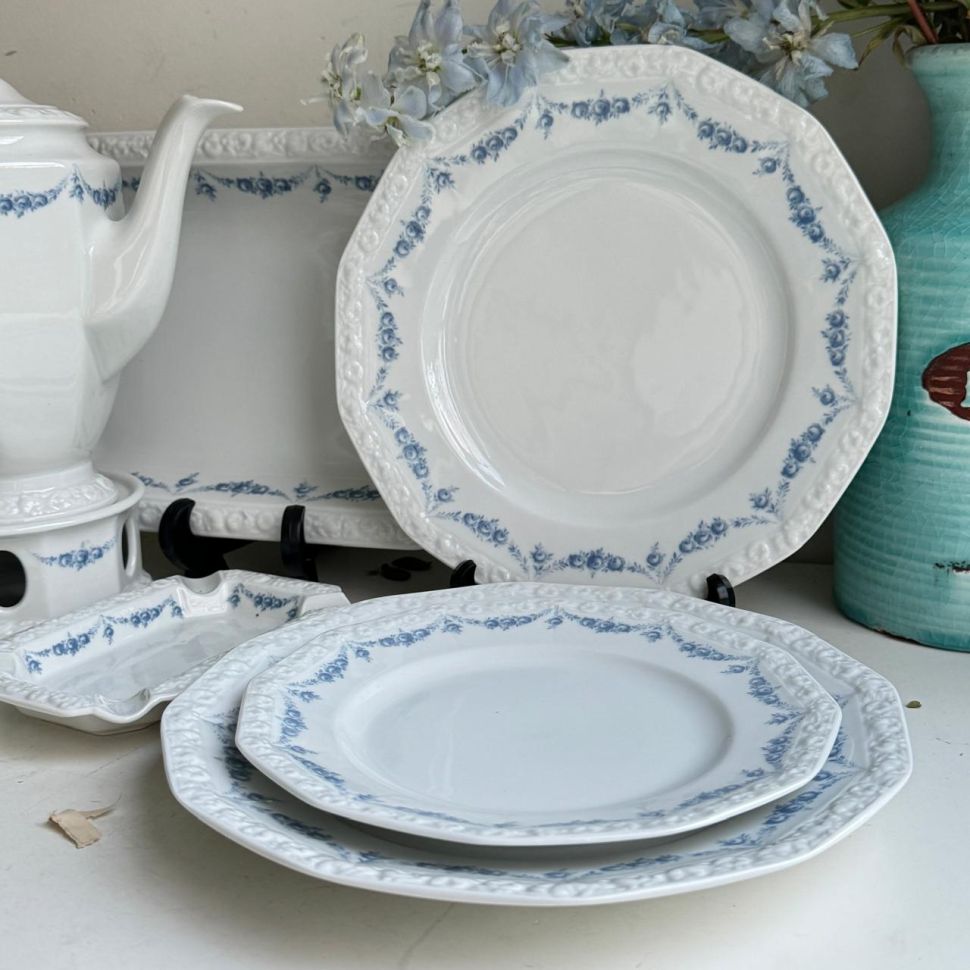 Тарелка Rosenthal Classic Rose голубые розы 20 см Германия