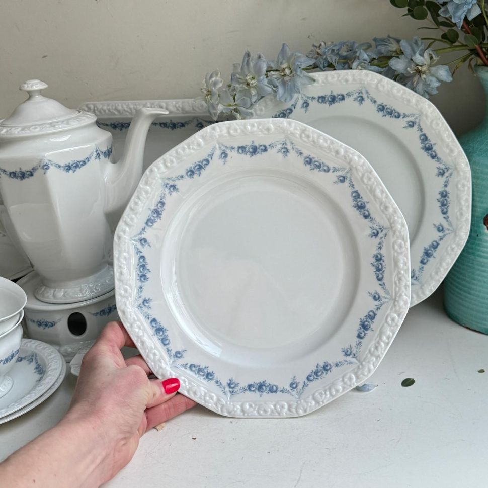 Тарелка Rosenthal Classic Rose голубые розы 20 см Германия