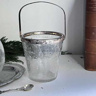 Ведро для льда 12 см стекло мельхиор уценка