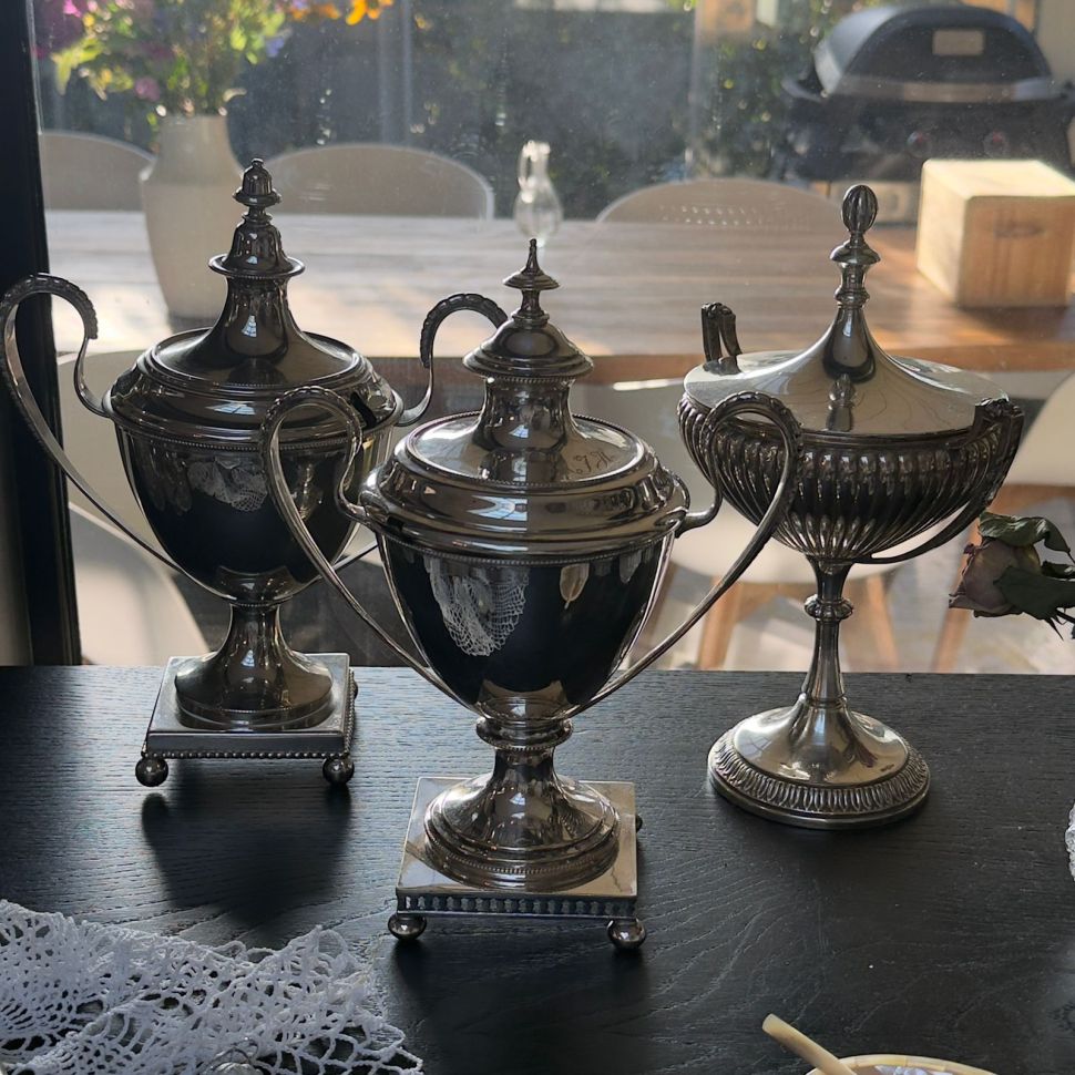 Икорница 26 см GAB серебрение Щвеция