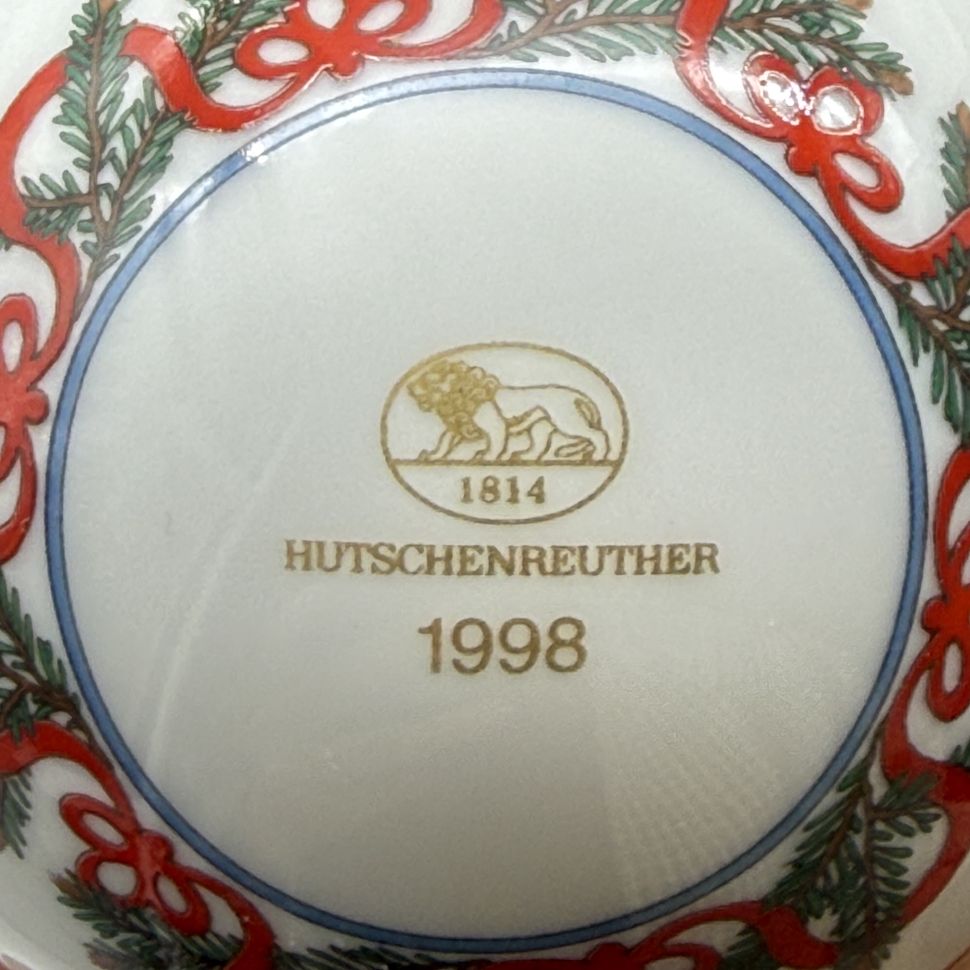 Подвес Шар рождественский 1998 Hutschenreuther Германия