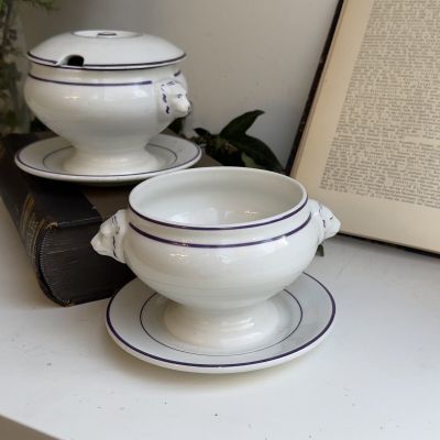 Бульонница на блюдце с крышкой Лев Petrus Terra Nova 500 мл фарфор Голландия