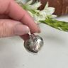Кулон локет Сердце 2,5 см серебро