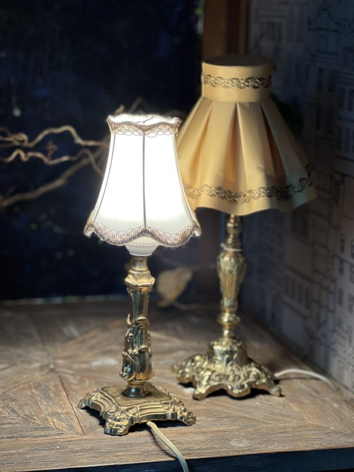 Лампа настольная 23 см латунь