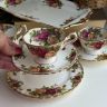 Кофейное трио Royal Albert Old Country Roses 100 мл Англия 