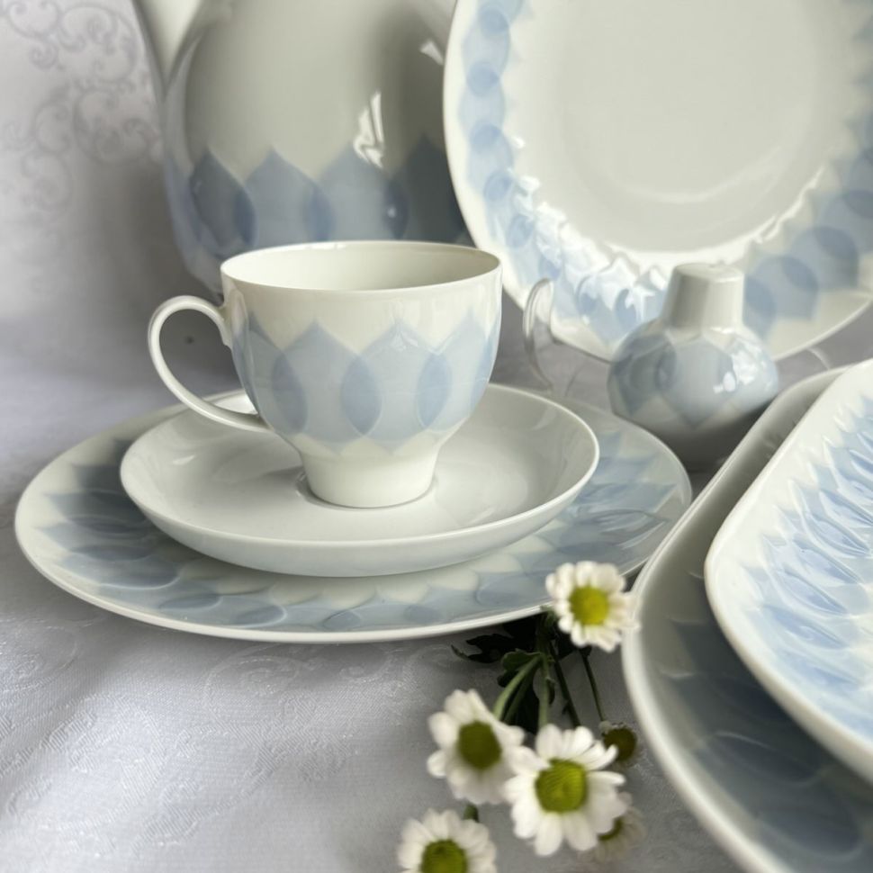 Кофейная пара Rosenthal Lotus Azure 180 мл Германия    