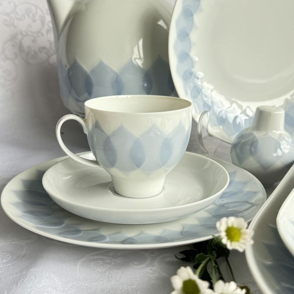 Кофейная пара Rosenthal Lotus Azure 180 мл Германия    