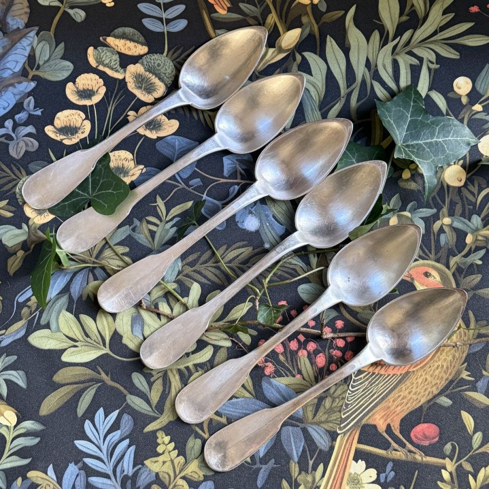 Ложка столовая 21 см серебрение Франция 19 век