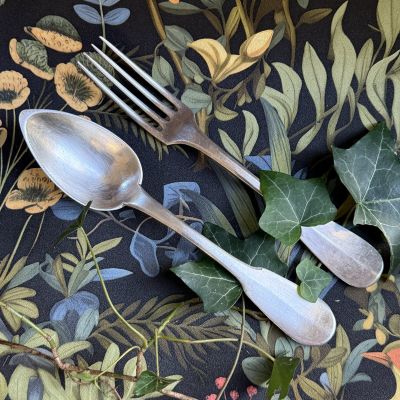 Ложка столовая 21 см серебрение Франция 19 век