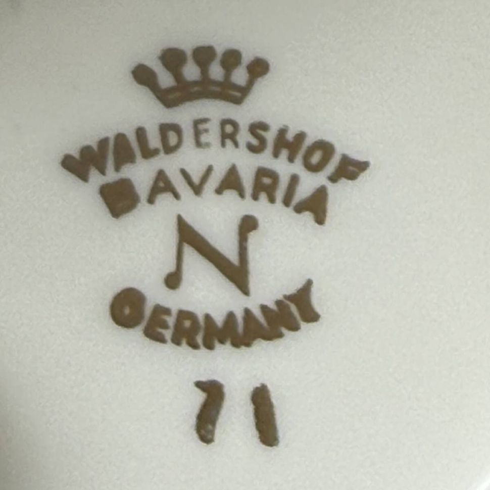 Сервиз кофейный Waldershof 22 karat gold на 6 персон Бавария Германия