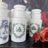 Банка для сыпучих 22 см milk glass Италия зеленая