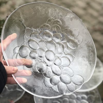 Тарелка 26 см Виноград хрусталь