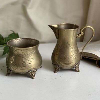 Сахарница 10 см серебрение по латуни