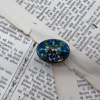 Шкатулка мини таблетница Индия ХХ век прегородчатая эмаль 