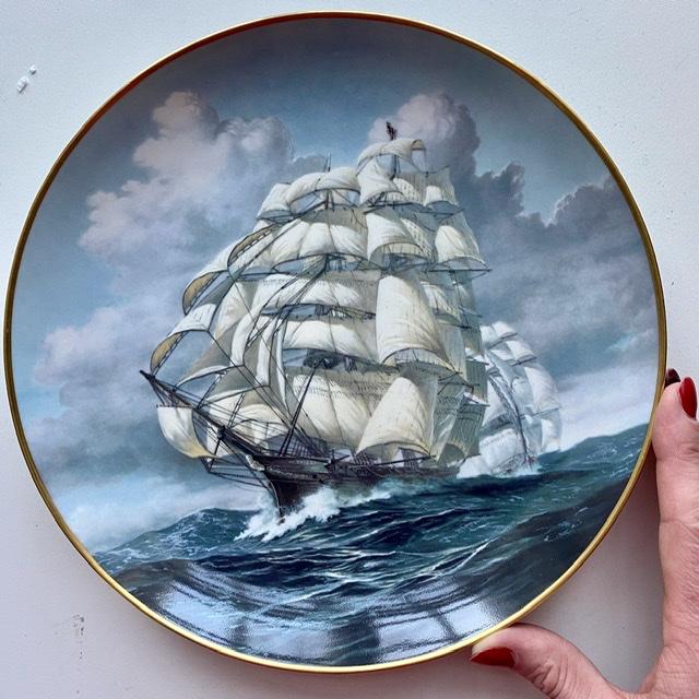 Тарелка Franklin porcelain Clipper Ariel 1981 23 см